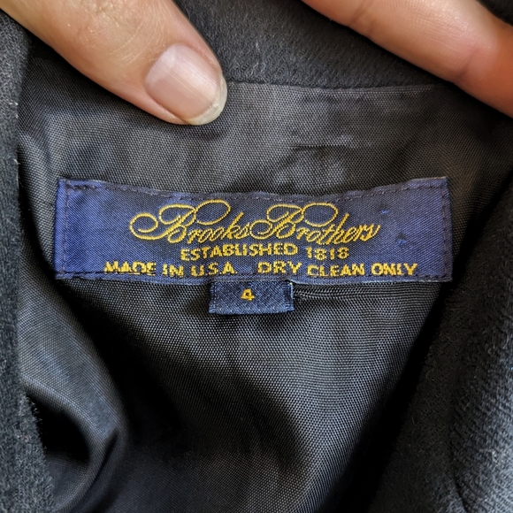 Vintage Black Wool Brooks Brother's Blazer - Picture 7 of 9